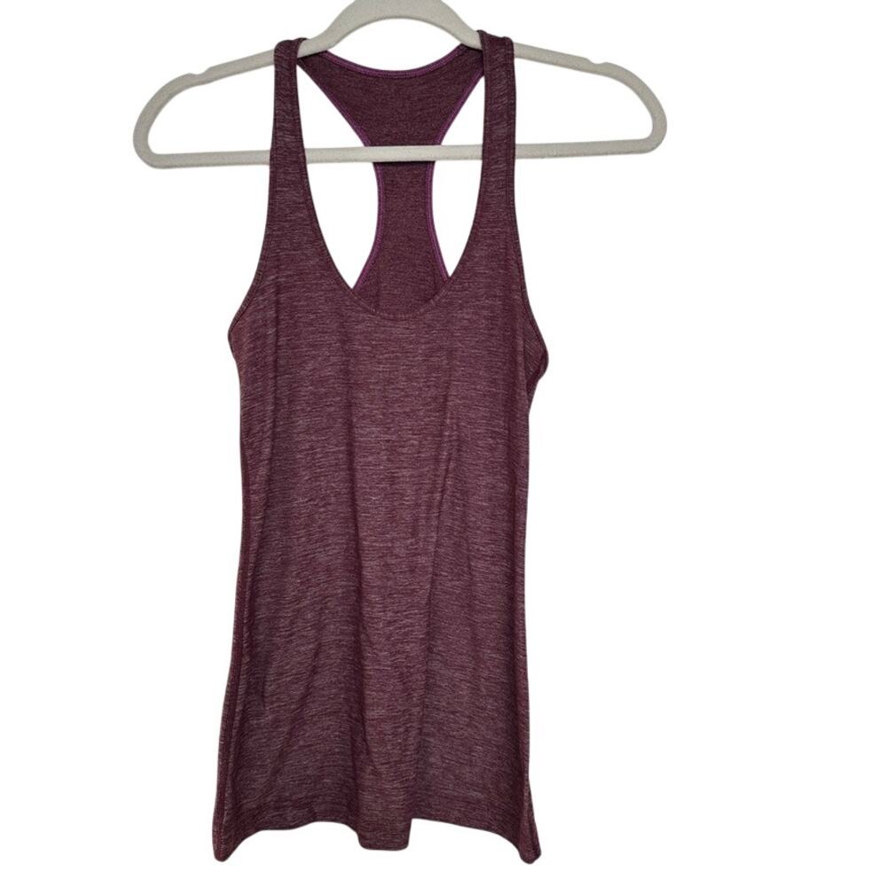 Lululemon Womens Cool Racerback Heathered Purple Maroon Bordeaux Drama Size 6
